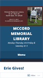 Mobile Screenshot of mccordlibrary.org