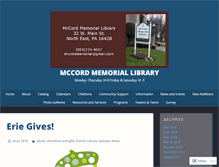 Tablet Screenshot of mccordlibrary.org